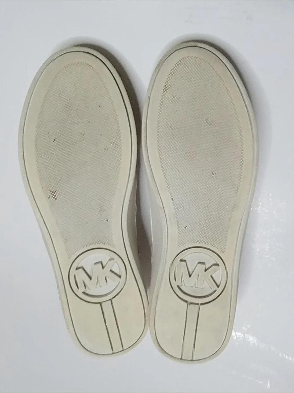 Michael Kors Beige and Pink Logo Platform Sneakers size 5.5